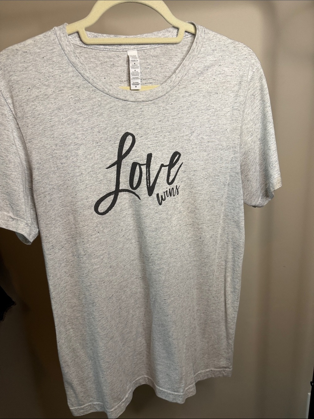 Lucky Brand Heather Gray 'Love Wins' Short Sleeve Tee